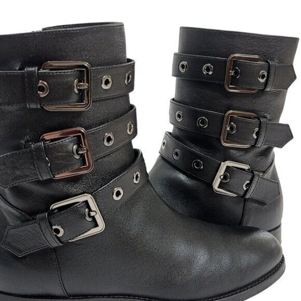 Longchamp Boots Booties Ankle 35 Black Leather
